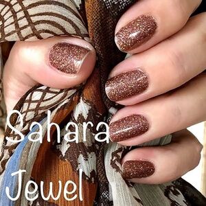 Color Street SAHARA JEWEL Brown Glitter Nail Polish Strips